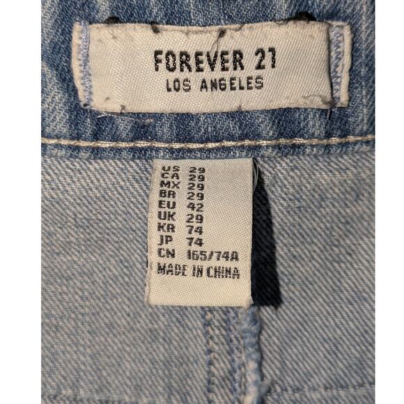 Forever 21 Women 29 Denim Mini Skirt Y2K Indie Streetwear Patchwork Retro Casual - Picture 5 of 6